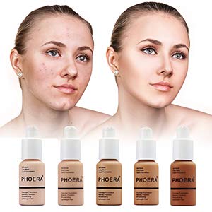 PHOERA Foundation, Flawless Soft Matte Liquid Foundation Makeup for Women.(104# Buff Beige)