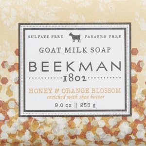 Beekman 1802 Whipped Body Cream, Honey & Orange Blossom - Scented - 8 oz - Intensely Hydrating & Softens Skin - With Goat Milk - Good for Sensitive Skin - Cruelty Free
