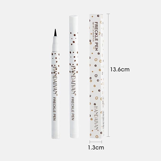 Freckle Pen Waterproof 2 Colors,Natural Lifelike Faux Face Freckle Makeup Pen,Magic Freckle Color,Waterproof Longlasting Soft Small Sopt Pen,For Natural Effortless Sunkissed Skin Makeup(2packs)