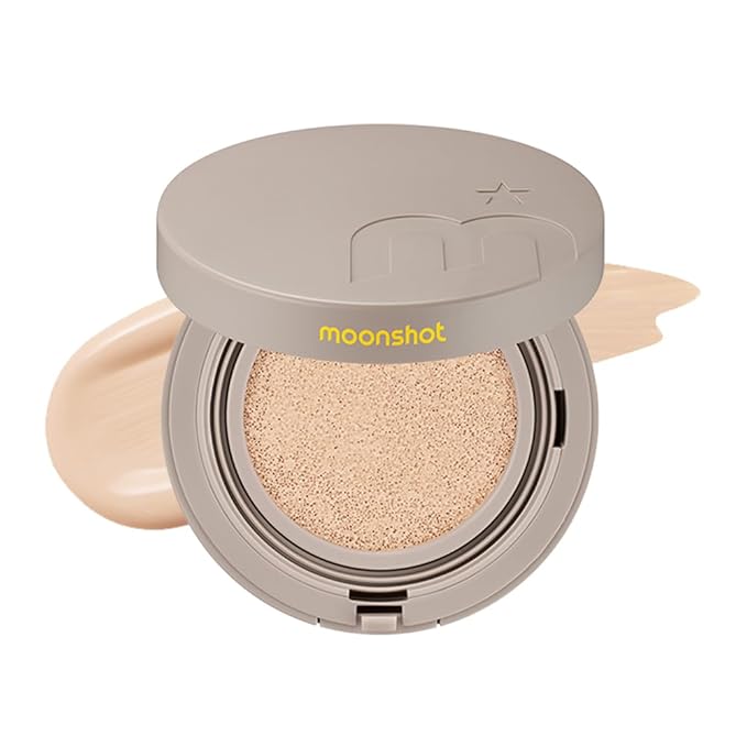 MOONSHOT KOREA Conscious Fit Cushion Foundation Medium Coverage, Long-Lasting & Buildable Foundation For A Smooth, Satin Finish, Vegan & Cruelty-Free,k-beauty (17N Cosmic Latte)