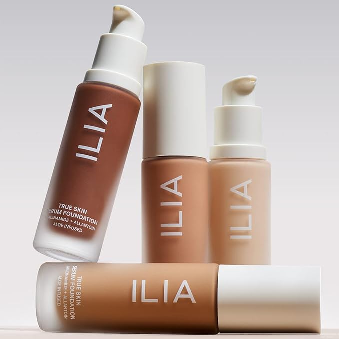 ILIA - True Skin Serum Foundation | Non-comedogenic, Cruelty-Free, Vegan, Weightless Feel, Buildable Coverage, Safe For Sensitive Skin (Flores SF13.5)