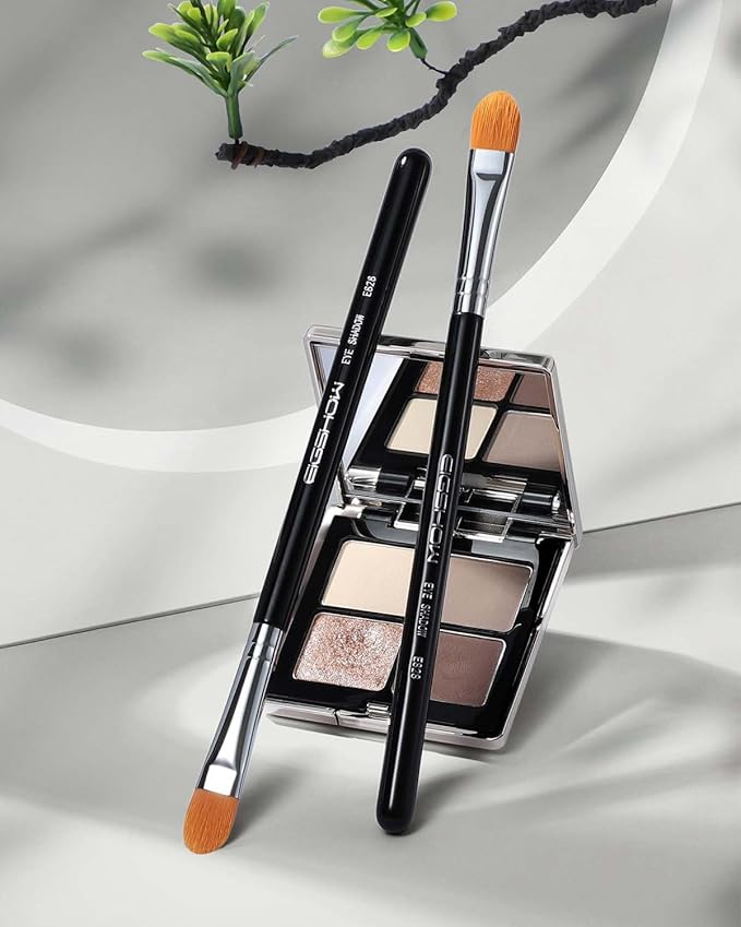 Concealer Brushes, EIGSHOW Eyeshadow Primer Brush for Concealer, Blending, Eyeshadow - Professional Tools for Applying Cream, Liquid Shadows and Eye Primer Base (E828 2piece)