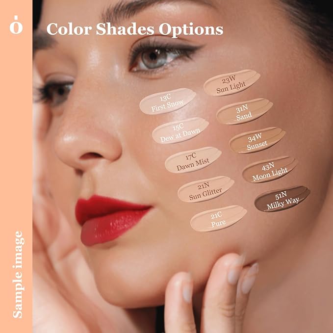 Skin Barrier Glow Cover Cushion, All-day Coverage, Glow Finish, Lightweight, Skincare-Like Texture, Non-cakey Makeup, Korean Cushion Foundation (#43N Moonlight, 0.49 oz)