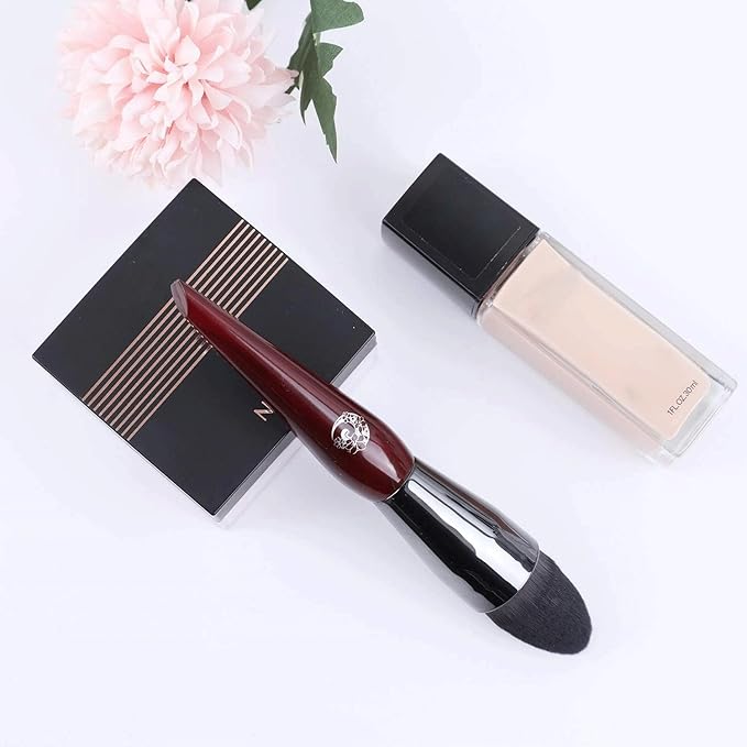 ENERGY Concealer Brush,Tapered Kabuki Foundation Makeup Brush for Under Eye Concealing Blending Liquid Cream Setting Powder Make Up for Full Coverage Cosmetic Applicator Soft Dense Makeup Tool