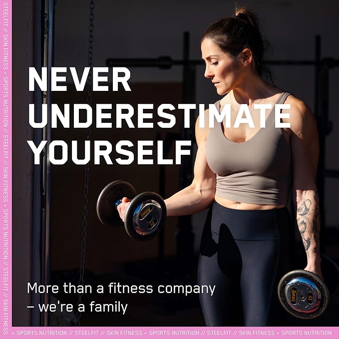 SteelFit Maximum Toning Cellulite Cream, Buns of Steel - Skin Firming & Tightening Body Lotion with Caffeine for Stretch Marks - Anti-Cellulite Remover Treatment for Booty, Thighs, Legs & Glutes