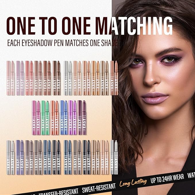 Jolilab Eyeshadow Stick Set, 4 Colors Matte Professional Bright-Colored Contouring and Highlight Eyeshadow Stick, Cream Eyeshadow Waterproof Long Lasting High Pigmented Eye Shadow. (4, 08+10+11+12)