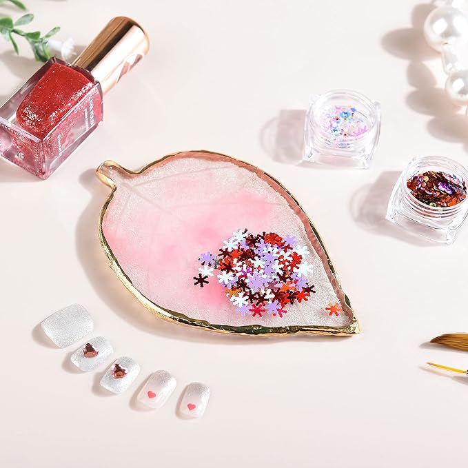 2 Pieces Nail Art Palettes Nail Polish Palette Mixing Palette Makeup Plate Nail Plates for Nail Art Nail Tip Holder Nail Art Display