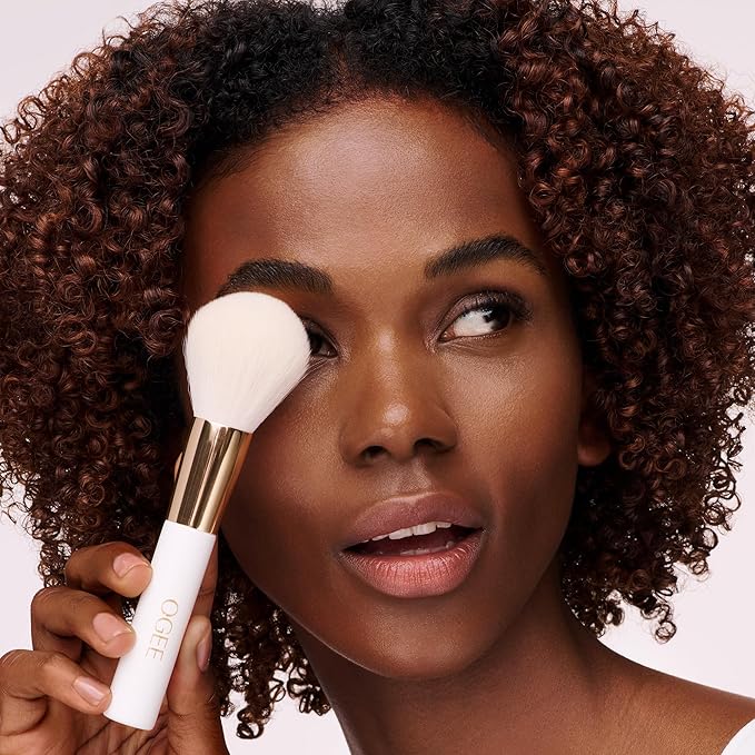 Ogee Powder Brush - Professional Quality Makeup Brush - Ultra-Soft Powder Setting Brush with Vegan Fibers for Flawless Application