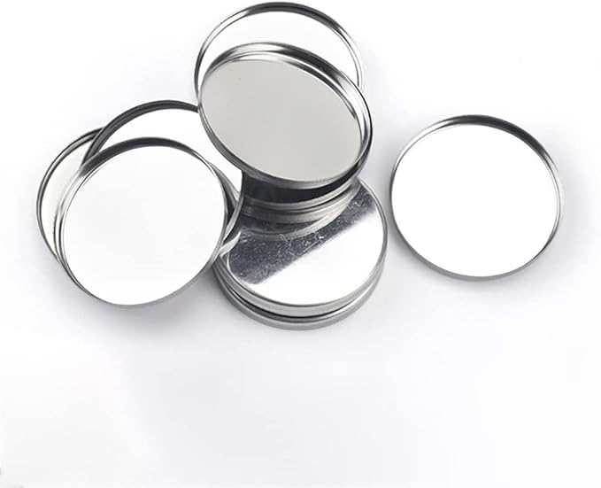 20 Pcs Metal Eyeshadow Pans Round Empty Round Eyeshadow Palette Cosmetic Eyeshadow Tin Reffilable Blush Pans Compact Makeup Tin