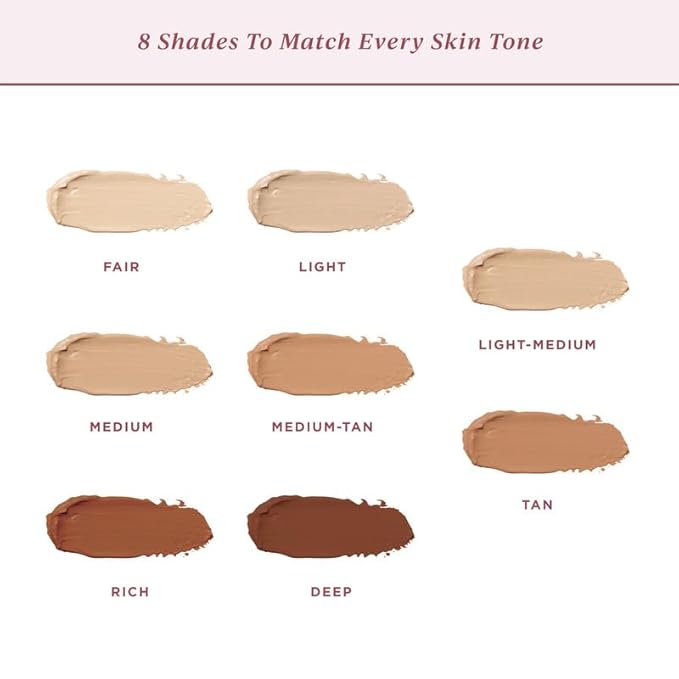 Foundation for Light to Full Coverage - Mousse Liquid Makeup Foundation for Uneven Skin Tone - Diverse Skin Types Mature, Dry, Oily - Oil-free, Cruelty-free (Rich)