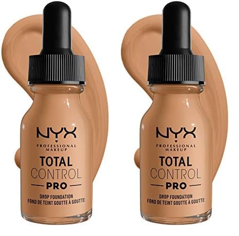 NYX PROFESSIONAL MAKEUP Total Control Pro Drop Foundation, Skin-True Buildable Coverage - Soft Beige (Pack of 2)