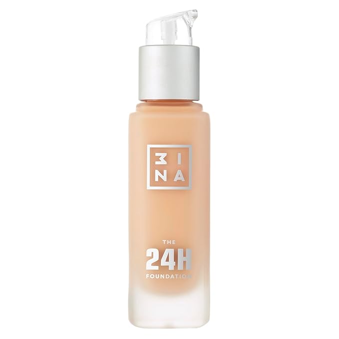 3INA The 24H Foundation 627-24H Long-Wearing Formula - Medium To High Buildable Coverage - Smooth Matte Finish - Expanded Shade Selection - Waterproof, Cruelty Free, Vegan Makeup - 1.01 Oz