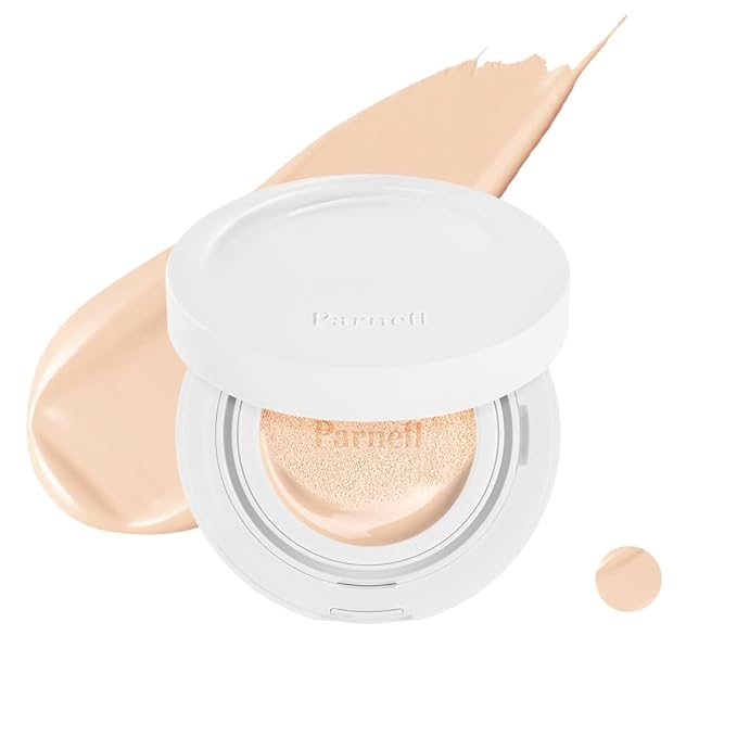 Parnell Cicamanu Serum Cushion - Moisturizing Foundation for Soothing, Coverage, Glass Skin and Lightweight for Sensitive and Dry Skin Pearl Skin (0.52 Fl Oz) (17C)