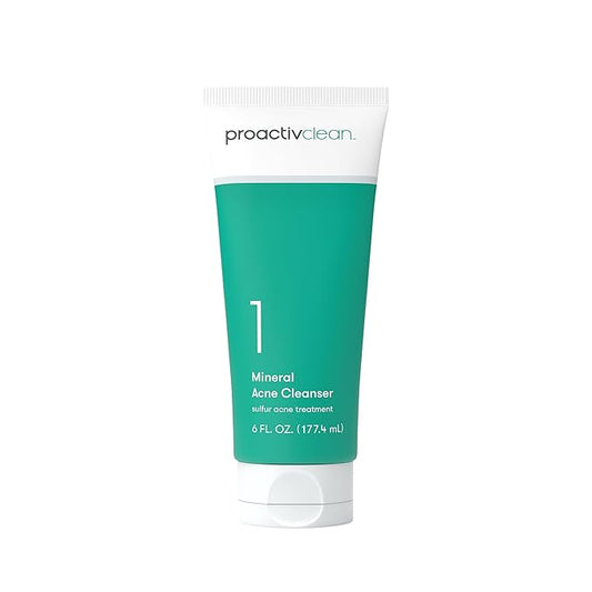 Proactiv Clean Mineral Acne Cleanser- Sulfur Acne Treatment Face Wash for Sensitive Skin- Gentle Daily Acne Cream Facial Cleanser with Soothing Chamomile- 6oz