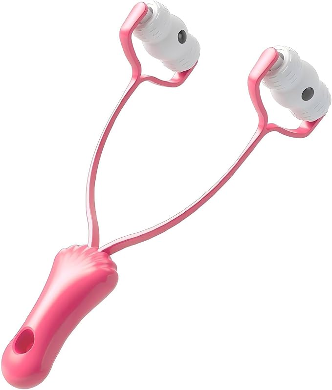 V-Shaped Face Roller Massager with 4 Magnetic Beads, Facial Lifting Tool Neck and Skin Tightening Beauty Massager