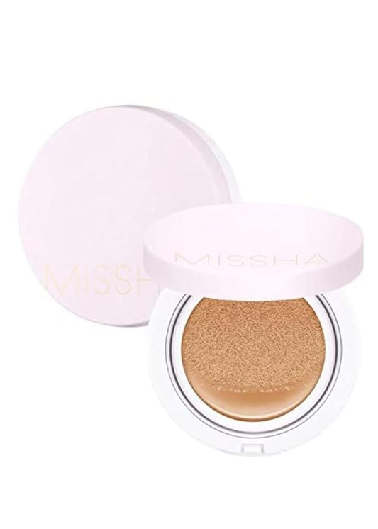 MISSHA Magic Cushion Foundation No.27 Honey beige for medium/tan skin - Flawless Coverage, Dewy Finish, Easy Application for All Skin Types