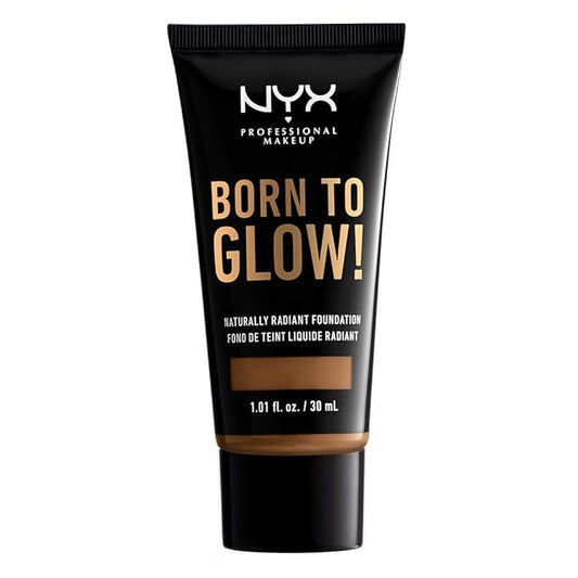 NYX PROFESSIONAL MAKEUP Born To Glow Naturally Radiant Foundation, Medium Coverage - Sienna