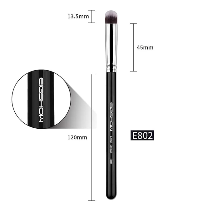 Crease Eyeshadow Brush, EIGSHOW Precision Eye Shadow Blending Brushes for Base Application Smudging Defining, Soft, Dense Bristles (E802)