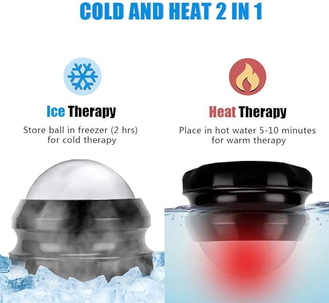 2-Pack Cryosphere Cold Massage Roller Ball,Manual Massage Ball for Heat and Ice Therapy,Self Massage Tool for Reliefs Muscle Pain,Decrease Inflammation,Reduces Stress¡­