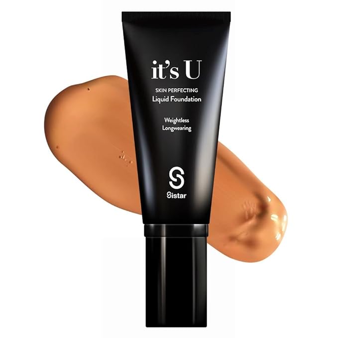 Sistar it's U Skin Perfecting Liquid Foundation Medium Coverage Buildable Weightless Longwearing Blendable 35 g / 1.23 oz. (Tan)