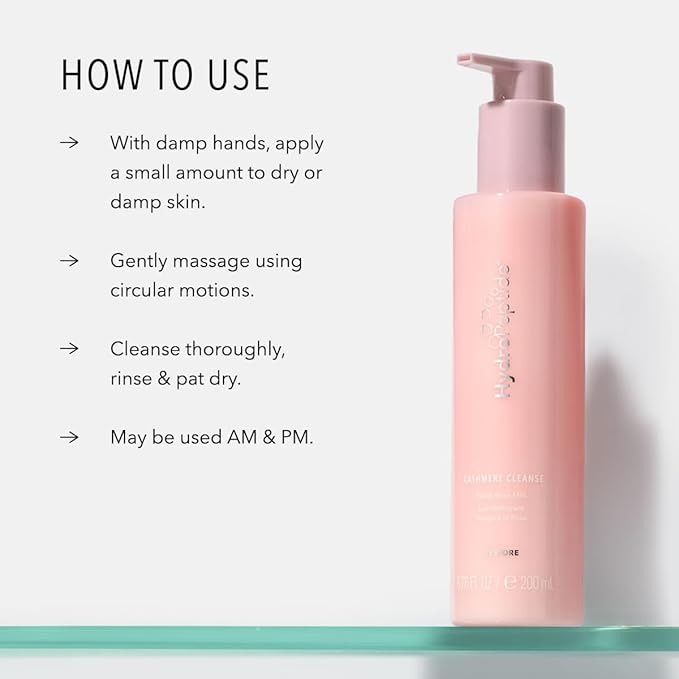 HydroPeptide Cashmere Cleanse, Facial Rose Milk, Clean & Balance Skin's Natural Oils, 6.76 Ounce