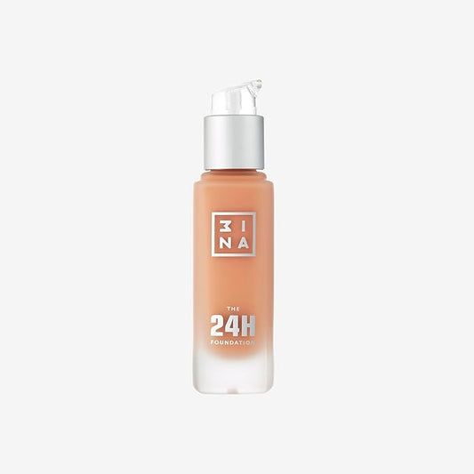 3INA The 24H Foundation 612-24H Long-Wearing Formula - Medium To High Buildable Coverage - Smooth Matte Finish - Expanded Shade Selection - Waterproof, Cruelty Free, Vegan Makeup - 1.01 Oz