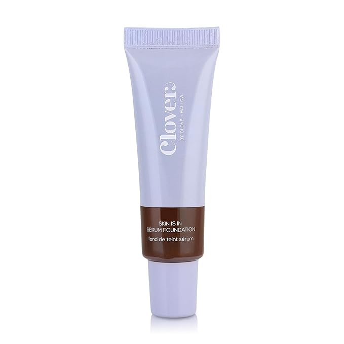 Clover Skin Is In Serum Foundation | Hydrating Face Serum, Lightweight Foundation, Cruelty-Free & Vegan | With Squalane And Sunflower Seed Wax | 30 ml - Shade 14 (Deep)