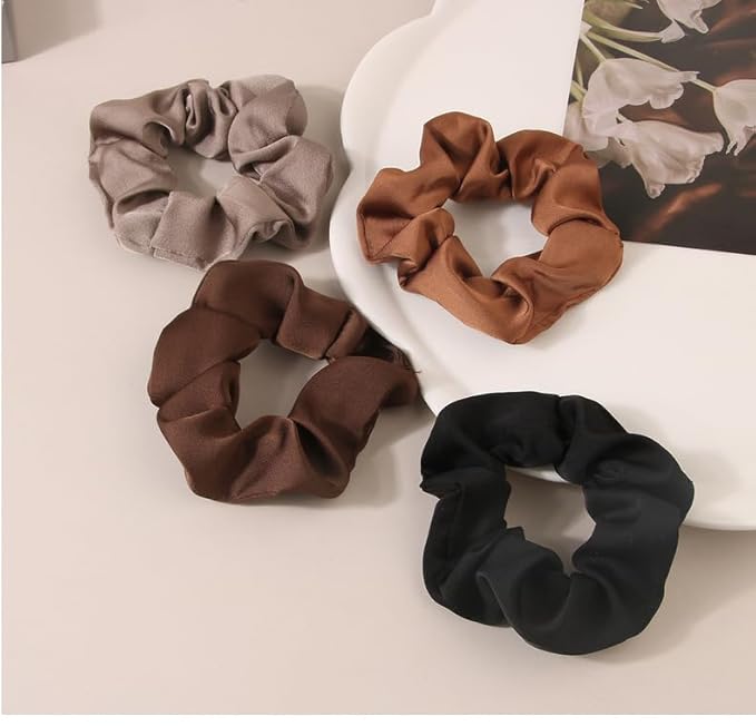 7pcs/Set Hairdressing Accessories Kit, Lovely Bear Decor Head Band, Elastic Fluffy Water Absorbent Head Hoops, Flower Shaped Hair Claw Clips, Ponytail Holders Hair Ties (Red)