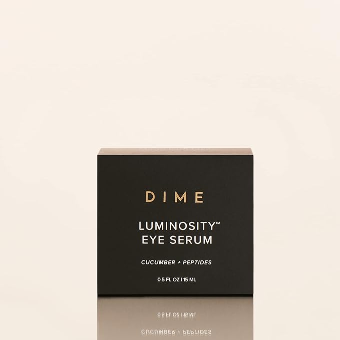 DIME Beauty Luminosity Eye Serum, Eye Cream for Dark Circles and Puffiness, Caffeine Eye Cream, Puffy Eyes Treatment, 0.5 oz / 15 mL