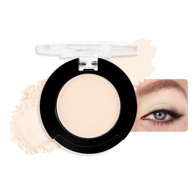 Single Matte Eyeshadow Makeup Palette, Neutral Beige Nude Eyeshadows Singles, Monochrome Eye Shadow Palette Makeup for Women, de sombras de ojos, Highly Pigmented Daily Evening Girls Eyeshadow