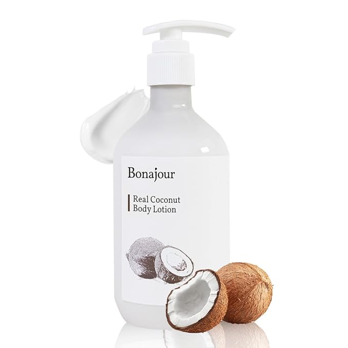 BONAJOUR] Vegan Daily Natural Coconut Oil Body Moisturizer – Treatment Healing Body Care 10.5 Fl. Oz