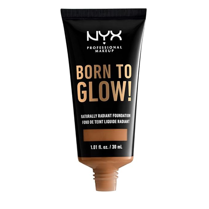 NYX PROFESSIONAL MAKEUP Born To Glow Naturally Radiant Foundation, Medium Coverage - Almond