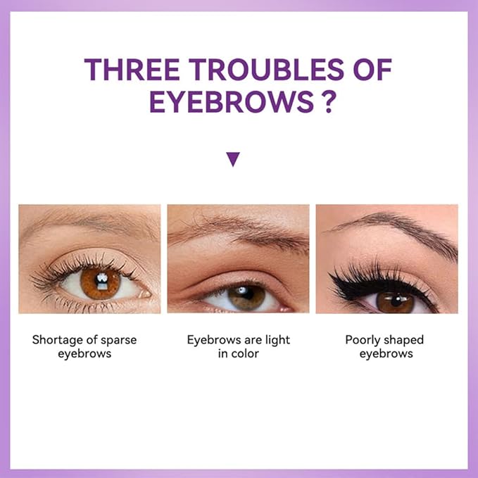 2Pcs Peel Off Eyebrow Tint Gel - Waterproof & Sweatproof All-Day Wear, Transfer-Resistant Tattoo Effect, All Skin Types + Mother’s Day Gift Set, 01#Black