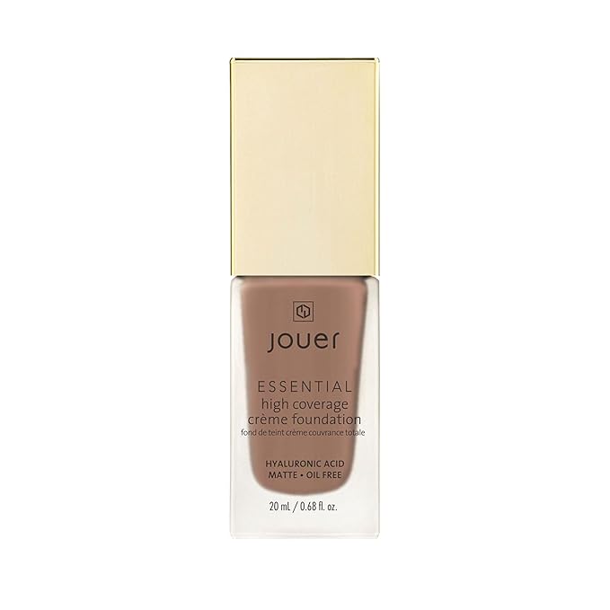 Jouer Essential High Coverage Crème Foundation | Men & Women | Available in 50 Shades for All Skin Tones | Healthy Ingredients | Paraben, Gluten & Cruelty Free | Vegan Friendly