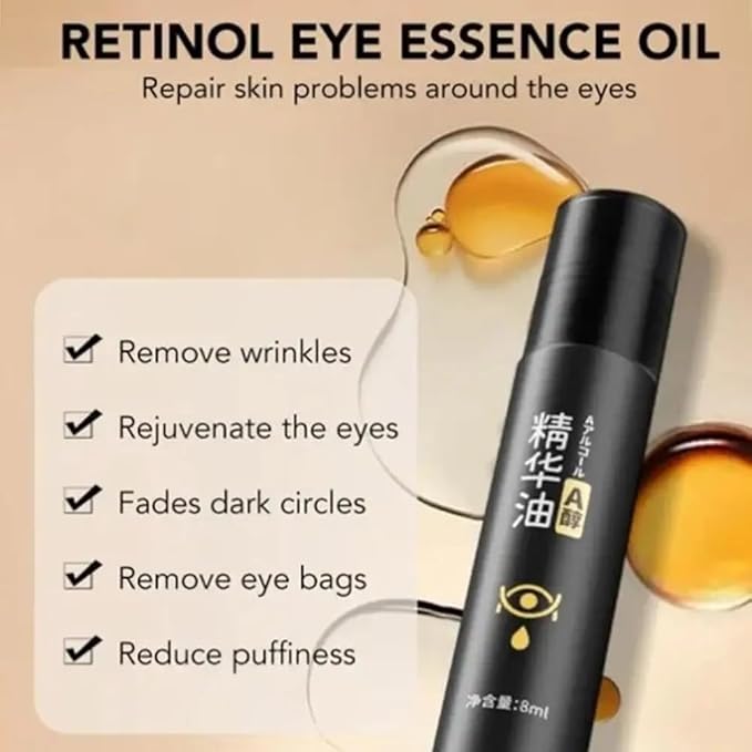 Time Eraser Rollerball, Retinol Anti-Wrinkle Eye Serum Oil, Eye Oil Roller, Reduces Fine Lines, Anti Wrinkle Serum For Eye
