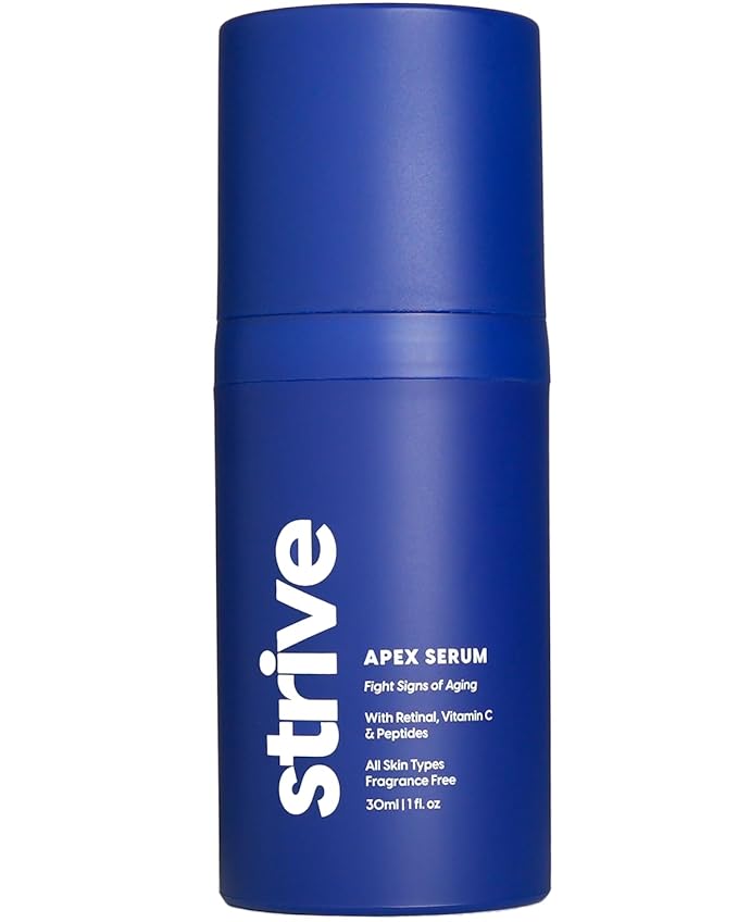 Strive - Anti-aging Retinal Serum - 0.1% Retinaldehyde, 10% Peptides & 2% Vitamin C E Ferulic Face Serum. Brightening, Firming, Wrinkle & Fine Line Reducing - Fragrance Free Anti aging Skincare - 30mL