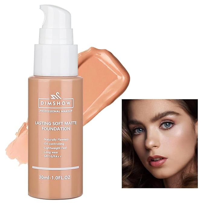 Flawless Matte Liquid Foundation Makeup, Vegan & Cruelty-Free, Liquid Oil-Free Foundation Face Makeup for Combination & Oily Skin, Longwear Medium-Full Coverage (07, 30ml)