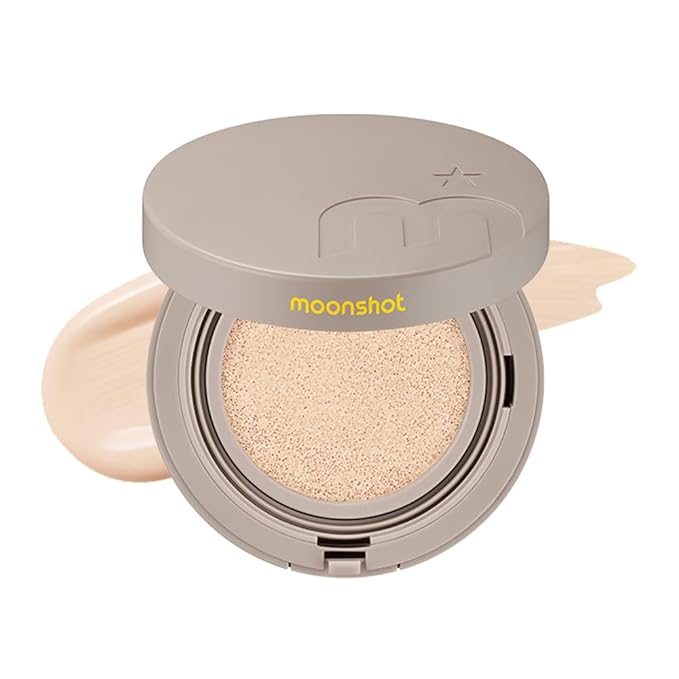 MOONSHOT KOREA Conscious Fit Cushion Foundation Medium Coverage, Long-Lasting & Buildable Foundation For A Smooth, Satin Finish, Vegan & Cruelty-Free,k-beauty (15N Cosmic Cream)