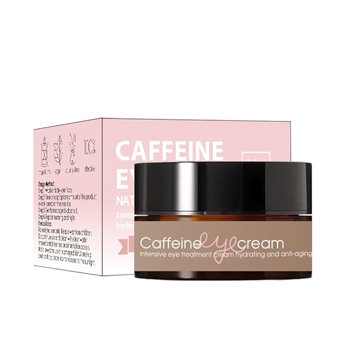 Natural Caffeine Eye Cream serum With Collagen,Hyaluronic Acid for Dark Circle and Puffiness,Great Under Eye Cream for Anti Aging,Eye Lift Treatment for Men &Women 0.52oz