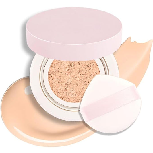 Nuder Cushion Foundation,Fair Ivory for Light & Medium With Neutral Skin Tone,Long-Lasting,Lightweight,Flawless Coverage,Dewy Finish,Concealing Redness,Blemishes and Under-eye Bags for All Skin Types