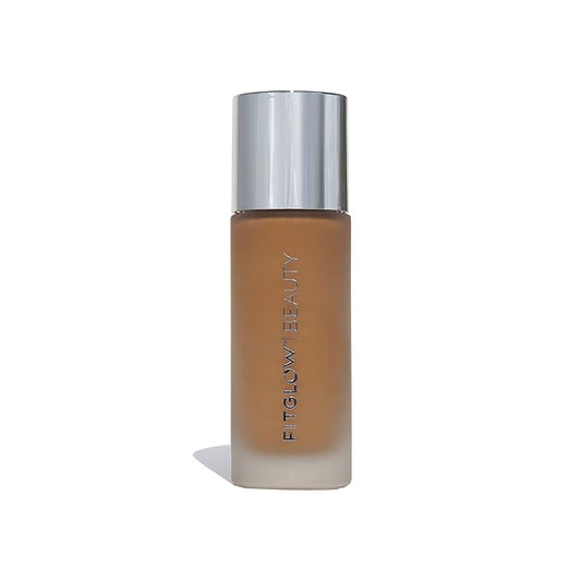 Fitglow Beauty - Natural Foundation+ Photo-Filtering Foundation | Vegan, Woman-Owned Clean Beauty (F5.7 - Deep Warm, Golden Undertones)