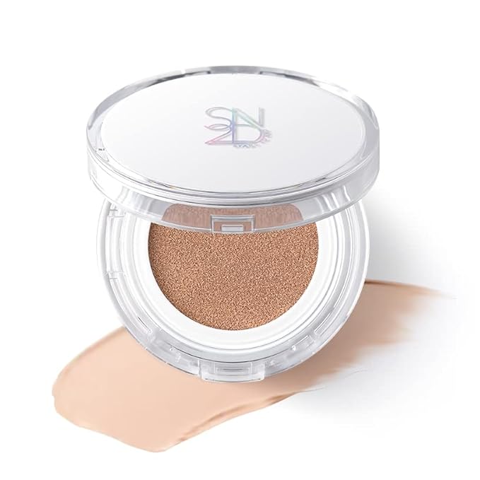 S2ND Zero Fit Matte Cushion Natural Coverage Foundation Air Cushion, Long-Lasting Hydrating Compact (#Pure Light (#17~19))