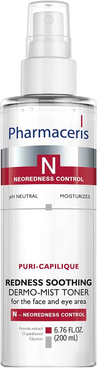 Redness Soothing Mist Toner, Facial Toner, Face Mist, Helps Soothe Redness, Hydrate, Even Skin Tone, for Sensitive & Red Skin, Alcohol-Free, pH Balanced Face Toner, Puri-CAPILIQUE