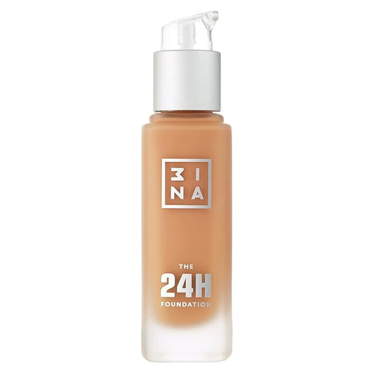 3INA The 24H Foundation 657-24H Long-Wearing Formula - Medium To High Buildable Coverage - Smooth Matte Finish - Expanded Shade Selection - Waterproof, Cruelty Free, Vegan Makeup - 1.01 Oz