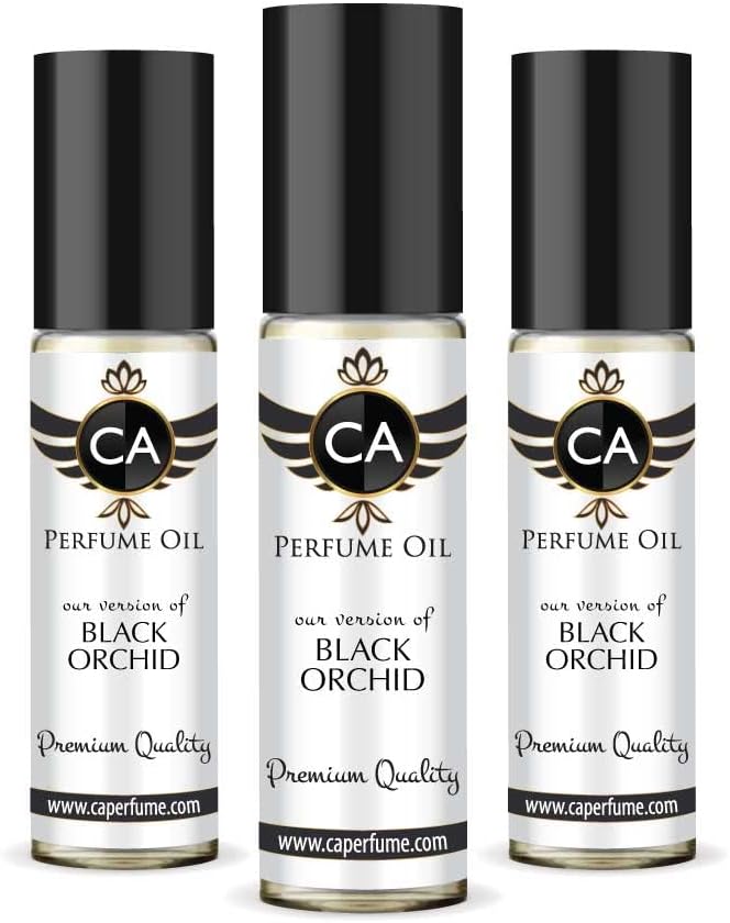 CA Perfume Impression of Black Orchid For Women Fragrance Body Oil Roll-On 0.3 Fl Oz-X3