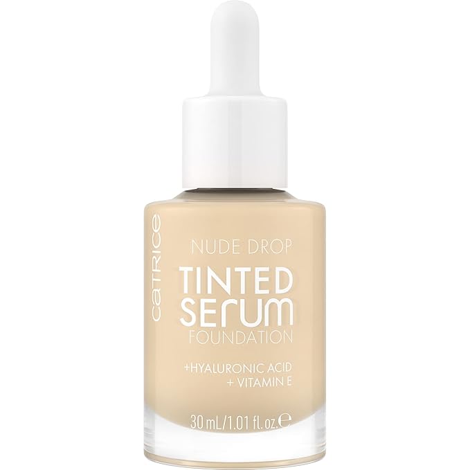 Catrice | Nude Drop Tinted Serum Foundation | Lightweight, Hydrating, Buildable Coverage | Enriched with Hyaluronic Acid & Vitamin E | Vegan & Cruelty Free (001N)