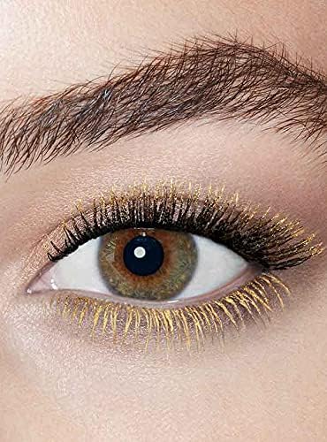 Maydear Gold Waterproof Colored Mascara - Long Lasting, Smudgeproof, Fast Dry, Lengthening Eye Makeup for Women - Party & Stage Use