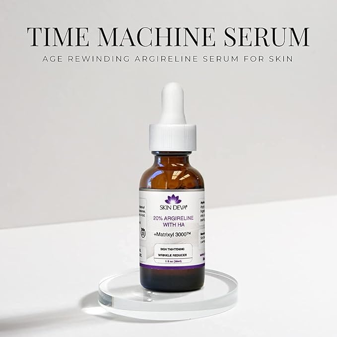 SKIN DEVA 20% Argireline Serum with Matrixyl 3000 Pure Hyaluronic Acid Serum For Face Deep Wrinkle Reducer Anti Aging Tones Skin and Stimulates Collagen Peptides Serum For Face