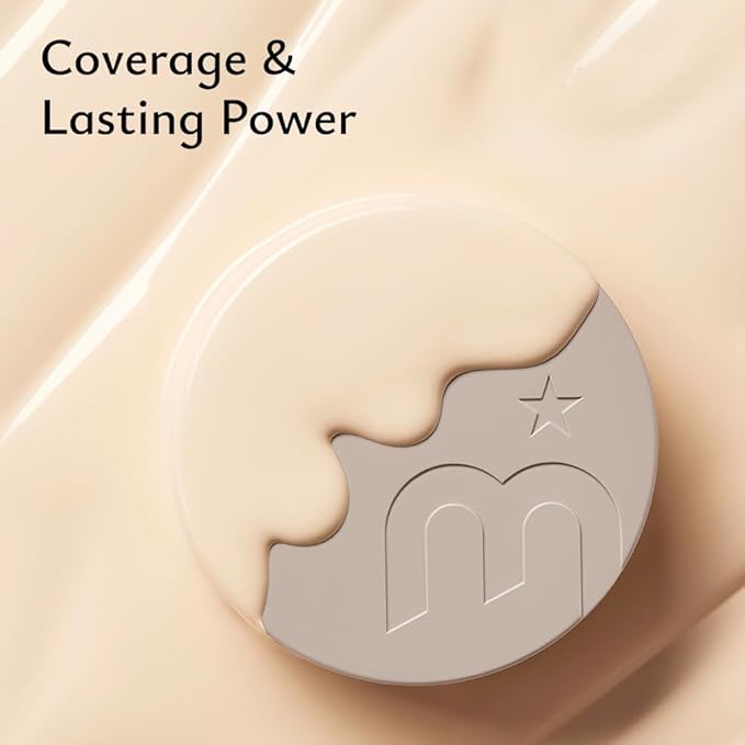 MOONSHOT KOREA Matte Fit Cushion Foundation Full Coverage Matte Finish, Breathable Makeup for Face, Long Lasting, Lightweight K-BEAUTY (23N Cosmic Beige, Matte Fit Cushion)