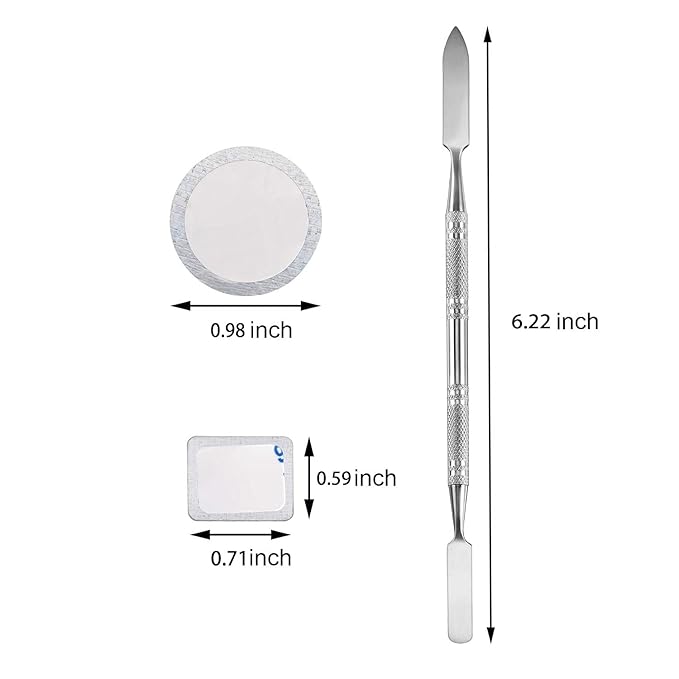 4 layers Empty magnetic Book Shaped palette （Black PU leather surface）with Depotting Spatula and 100 piece Metal Stickers